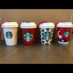 Starbucks on the go collectible ornaments lot 4